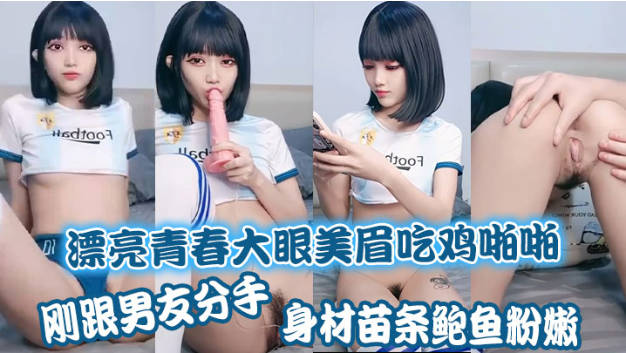 漂亮青春大眼美眉吃鸡啪啪 刚跟男友分手 身材苗条 鲍鱼粉嫩 上位骑乘很舒坦 被大哥无男人脱女人的衣服套输出操出白浆