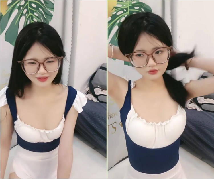 清纯甜美眼镜妹妹！女仆装展示美足！浴室洗澡炮友草逼，娇小身材细腰美腿，怼入小穴后入抽插}