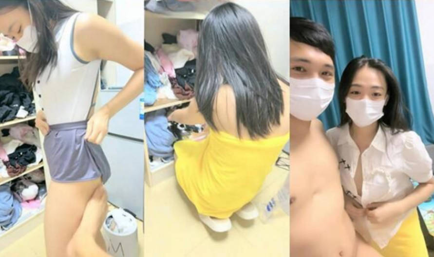 震惊！最新力作，香港浸会大学老师，【英语老师在读研】，边上网课边吃鸡，黑森林湿漉漉，被男友骚扰