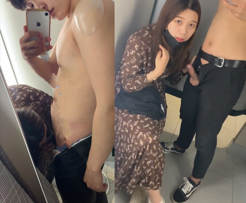 白金泄密碎花裙美女在商场试衣间做爱和男友酒店开房不雅视频流出网络